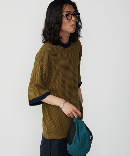 ボーダー✳︎ship SHIPS tシャツ ロング リブ スリーブ カットソー ボーダー