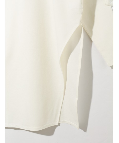 MIDIUMISOLID tシャツ for Ladies アシンメトリーサイドスリット