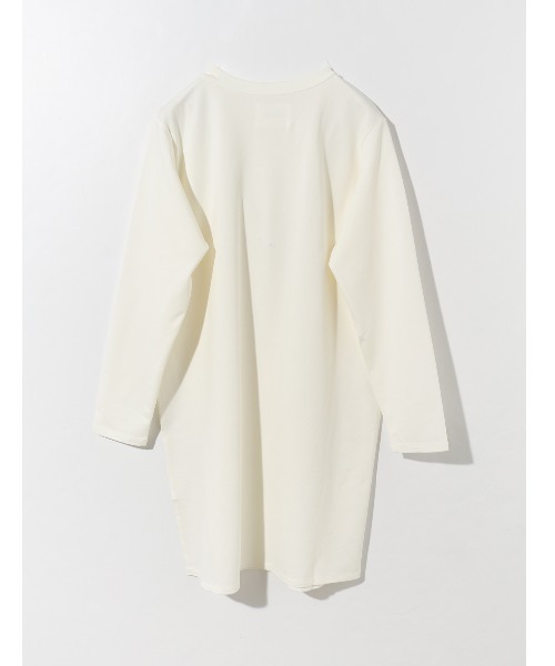 tシャツ MIDIUMISOLID for Ladies アシンメトリーサイドスリットチュニック レディース MIDIUMISOLID tシャツ for Ladies アシンメトリーサイドスリット