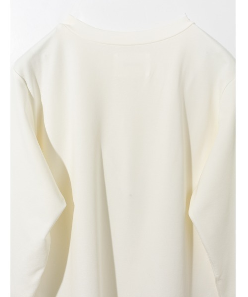 tシャツ MIDIUMISOLID for Ladies アシンメトリーサイドスリットチュニック レディース MIDIUMISOLID tシャツ for Ladies アシンメトリーサイドスリット