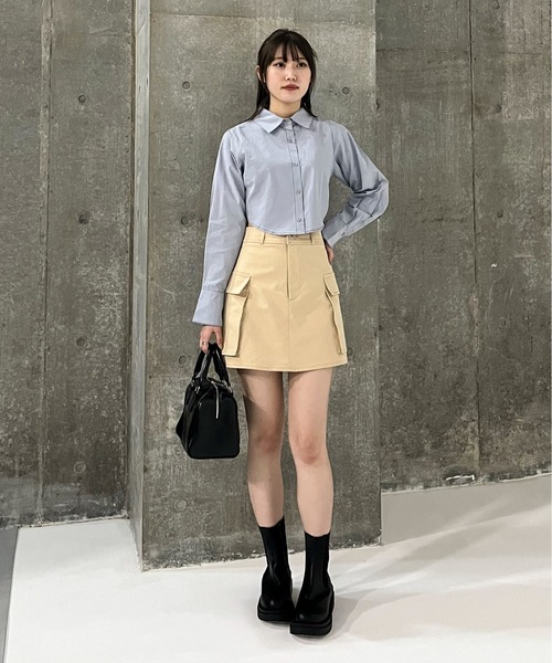 【関税込み】NUE グリーン Camille ミニスカート ミニスカート[品番：EMEW0040598]｜earth music&ecology