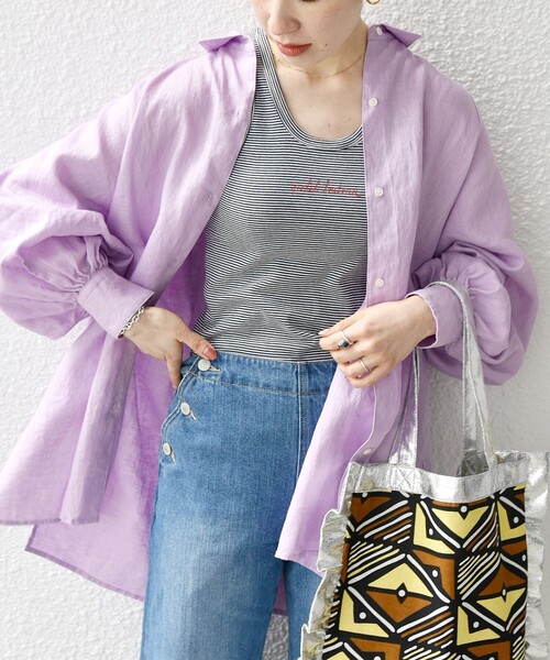 ships ノースリーブ SHIPS NINE CASE:ロゴ ノースリーブ TEE（Tシャツ/カットソー
