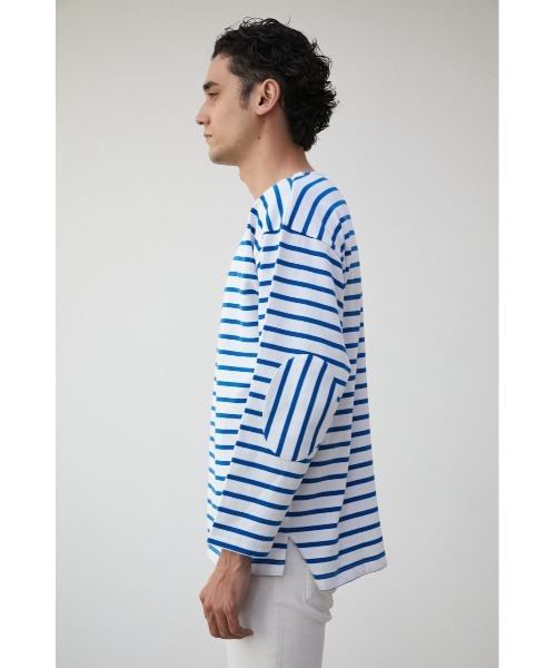 AZUL BY MOUSSY tシャツ ELBOW PATCH BORDER TOPS/エルボー
