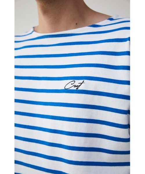 AZUL BY MOUSSY tシャツ ELBOW PATCH BORDER TOPS/エルボー