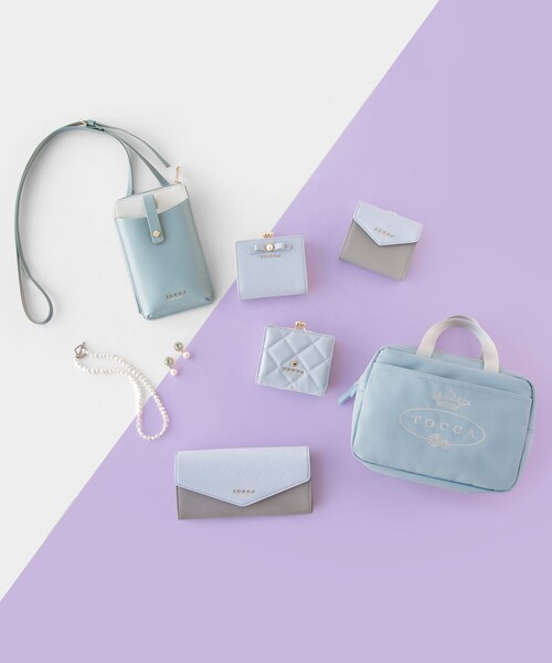 【美品】TOCCA  トッカ スマホポーチマルチバック ピンク 美品 TOCCA トッカ スマホショルダー マルチバック ピンク