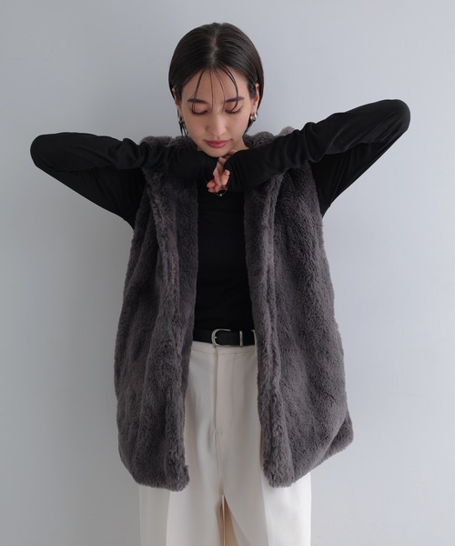 andme（アンドミー） ベスト ジレ 「新色追加」フーディファーベスト
