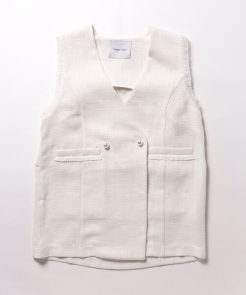 Emma Taylor（エマテイラー） ベスト ジレ バックラッフルツイードジレ