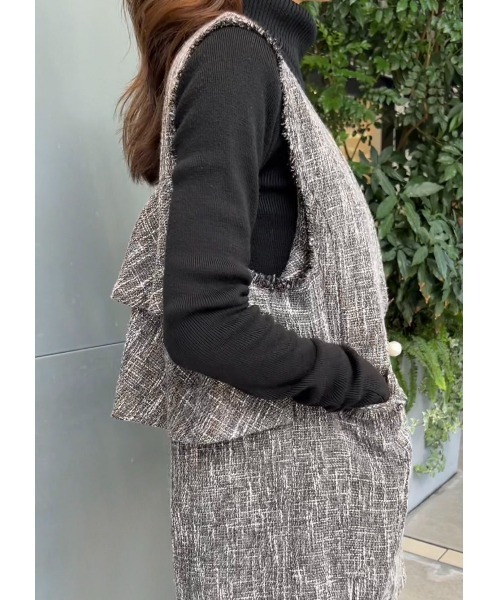 Emma Taylor（エマテイラー） ベスト ジレ バックラッフルツイードジレ