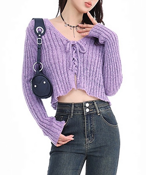 Sibra（シブラ） ニット セーター レースアップニット レディース