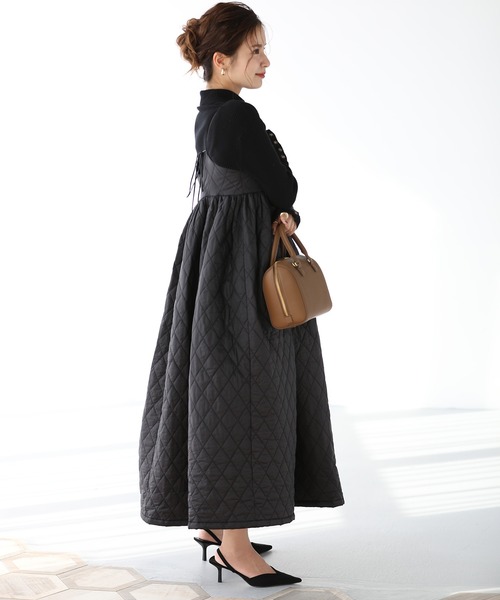 Fit more（フィットモア） ワンピース ライトキルティングフレア