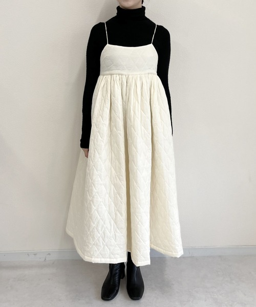 Fit more（フィットモア） ワンピース ライトキルティングフレア