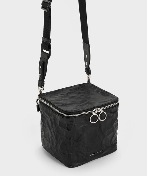 CHARLES & KEITH◆Cyrus ボウ ルーシュ チェーンハンドルバッグ CHARLES ＆ KEITH ショルダーバッグ バッグ Cyrus サイラス