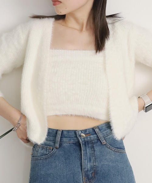Chick カーディガン SHAGGY CARDIGAN 2PSET / 2点セット シャギー