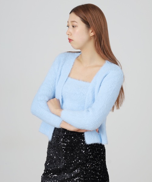 KIKI カーディガン2点セット Chick カーディガン 2点セット シャギーカーディガン / 2-Piece Set
