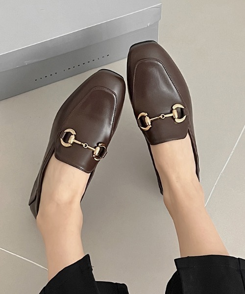 Shoes in Closet（シュークロ） ローファー 軽量 2WAY スクエアトゥ