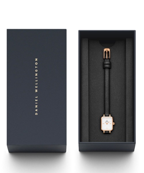 DW Quadro Mini スクエア　レディース　腕時計　ゴールド　美品 Quadro mini-onyx square dial watch for women | DW