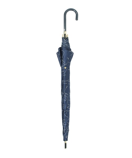 LANVIN en Bleu 傘 長傘 雨傘 耐風 ラインフラワー レディース