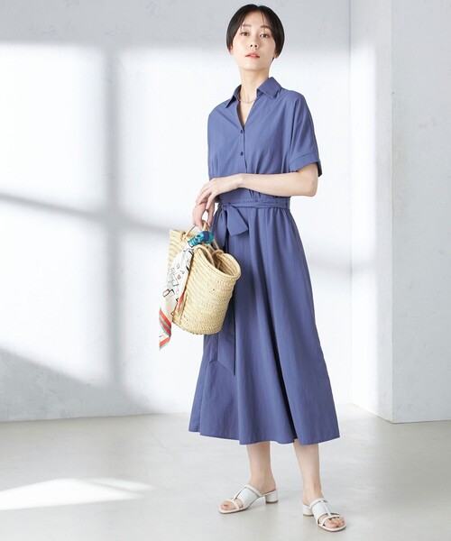 SHIPS（シップス） ワンピース 半袖 「UVカット / 撥水加工 / 手洗い 