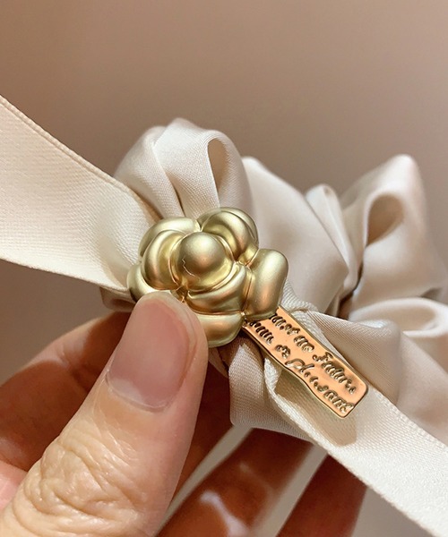 Girly Doll シュシュ ローズモチーフリボンシュシュ : ZOZOTOWN