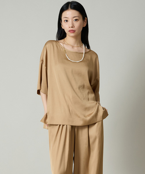 Liesse（リエス） ブラウス シャツ サテンTブラウス（セットアップ対応