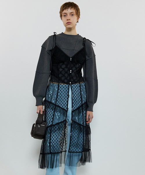 MAISON SPECIAL ワンピース Docking Lace Tulle Frill