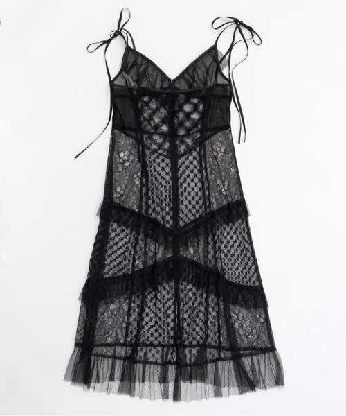 MAISON SPECIAL ワンピース Docking Lace Tulle Frill