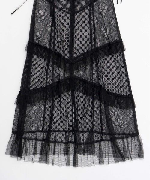 MAISON SPECIAL ワンピース Docking Lace Tulle Frill