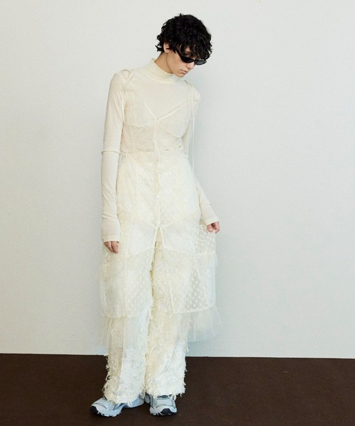 Maison Special/レースドッキングフリルカーデ サンプル新品 MAISON SPECIAL（メゾンスペシャル）の「Lace Docking Frill