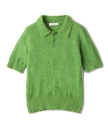 マカフィー MACPHEE 24AW アルパカシャギー ポロプルオーバー ニットポロシャツ 12-02-44-02110 イエロー サイズ：S MACPHEE(マカフィー) 24AWアルパカシャギー ポロプルオーバー