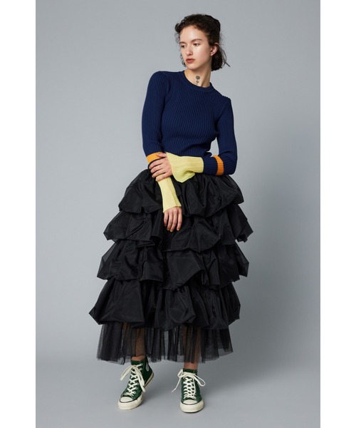 HeRIN.CYE スカート Many gather sheer skirt メニーギャザーシアー 