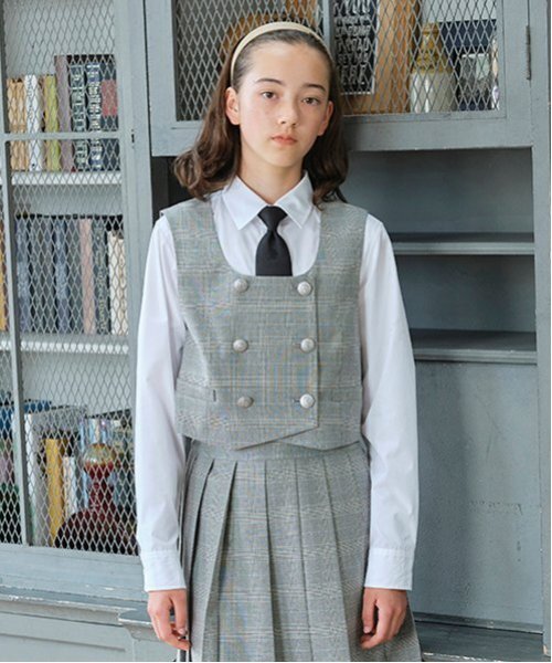 pom ponette junior ブラウス シャツ *「シワになりにくい」角襟