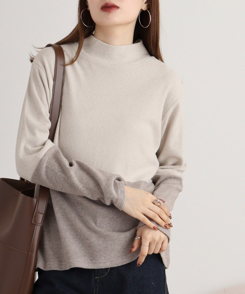 tシャツ BRODIAEA マルチカラー微起毛プルオーバー レディース tシャツ BRODIAEA マルチカラー微起毛プルオーバー レディース