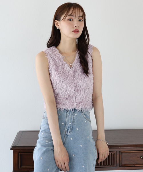 BIBIY. MADE | B. ジュエル ラインストーンベスト　ベストジレ BIBIY. MADE | B. ジュエル ラインストーンベスト｜Bibiy