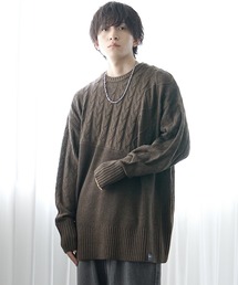 MinoriTY セーター ニット 「MinoriTY」アシンメトリー7G斜め