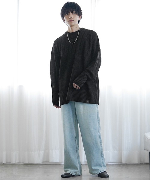 MinoriTY セーター ニット 「MinoriTY」アシンメトリー7G斜め