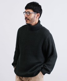 ロゴタートルネックセーター　Mサイズ JIGGYS SHOP セーター ニット ビッグワッフル編みタートルネック