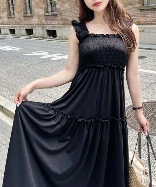 【マーレット】ピマコットン ワンピース M デイアード シャーリング ギャザー 日本限定】CARON EXCLUSIVE｜New Arrivals｜Merlette(マーレット