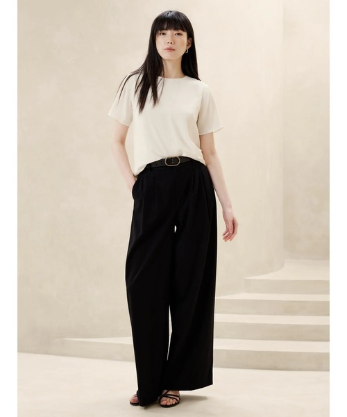 「BANANA REPUBLIC FACTORY STORE」 半袖ブラウス S ホワイト レディース_画像5