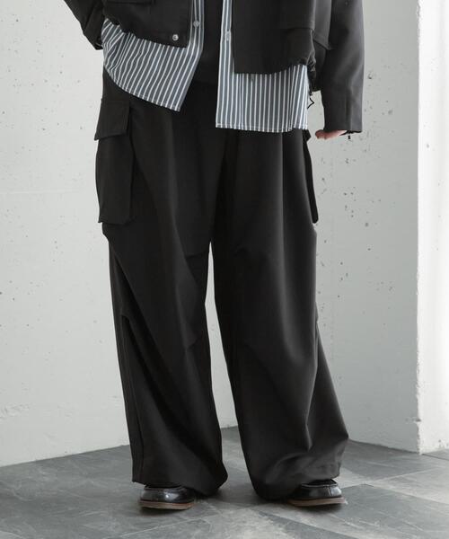 SPECIAL GUEST アノラックとカーゴパンツセット ドレープモード ワイドタックカーゴパンツ【セットアップ対応