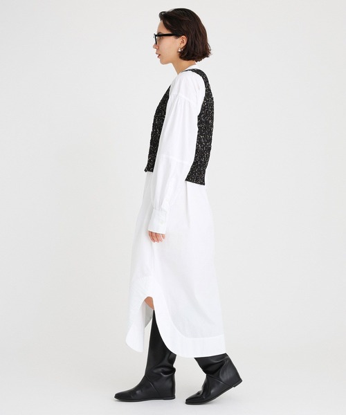 BABYLONE ベスト ジレ ラメノット2WAYベスト レディース