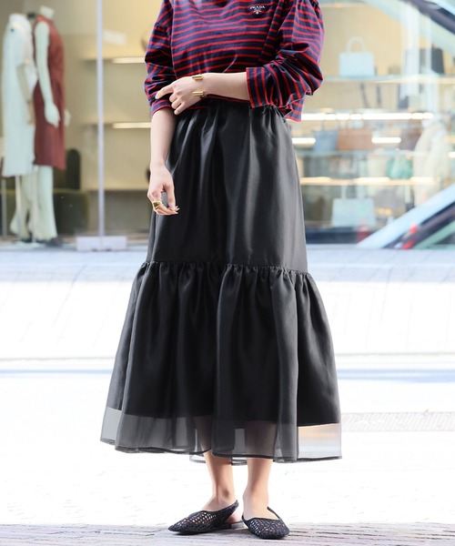 ELFRANK スカート シアーギャザーティアードスカート : ZOZOTOWN Yahoo