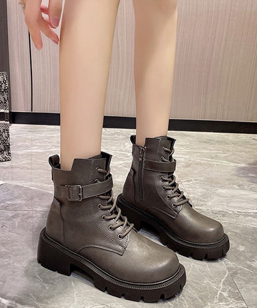 Lace Ladies（レースレディース） ブーツ レザー調 ベルト付き レース