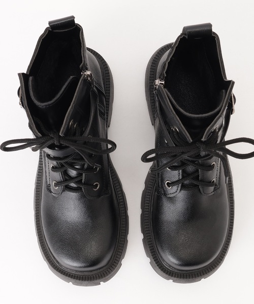 Lace Ladies（レースレディース） ブーツ レザー調 ベルト付き レース