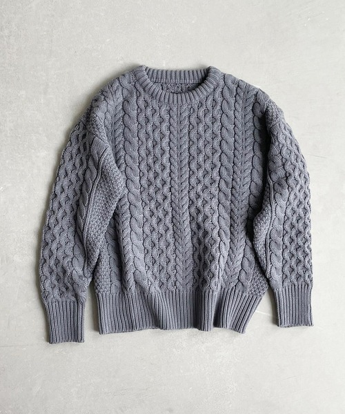 「haco!」 「que made me」長袖ニット LARGE グレー レディース_画像9