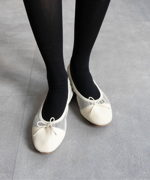 シューズ フラットメッシュリボンシューズ レディース : ZOZOTOWN