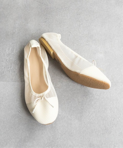 シューズ フラットメッシュリボンシューズ レディース : ZOZOTOWN