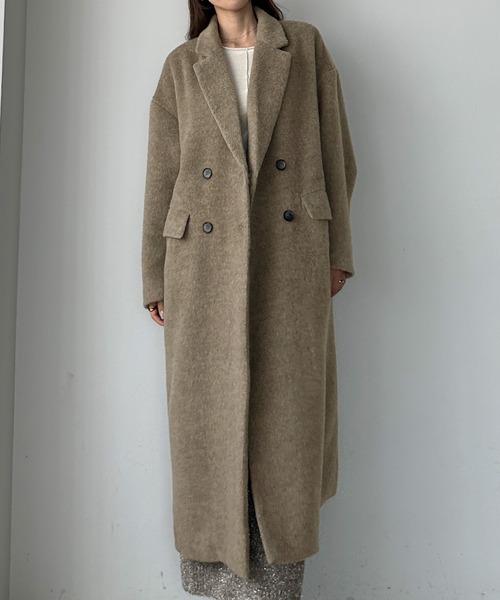 「Louere」 チェスターコート SMALL ダークグレー レディース_画像3