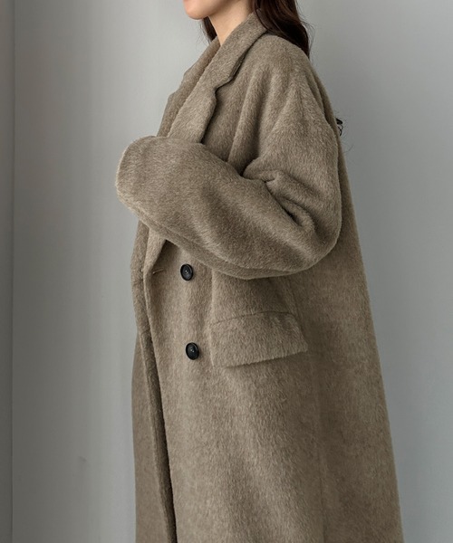 「Louere」 チェスターコート SMALL ダークグレー レディース_画像5