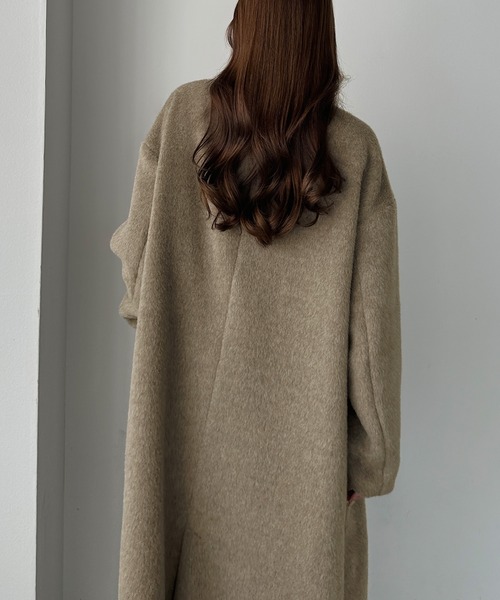 「Louere」 チェスターコート SMALL ダークグレー レディース_画像6