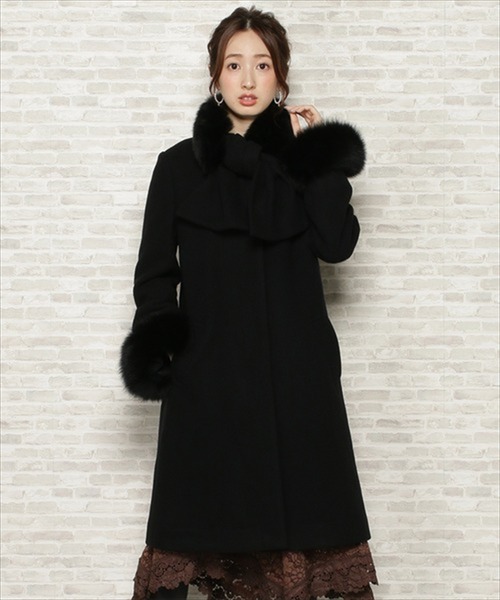 「WILLSELECTION」 ノーカラーコート SMALL ブラック レディース_画像7